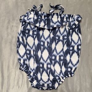 GAP Navy And White Baby Romper